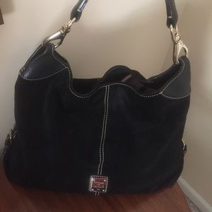 Dooney and Bourke Black Suede Tote